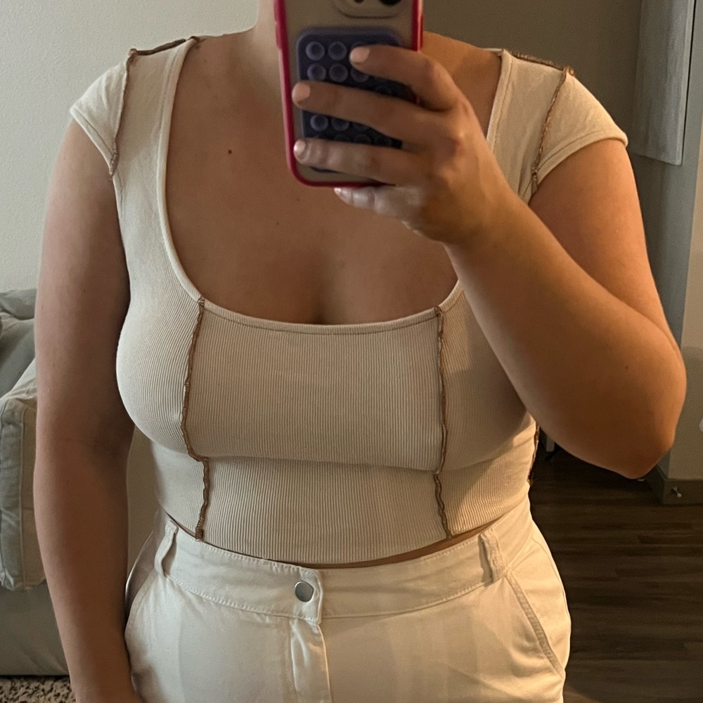 American Threads Crop Top